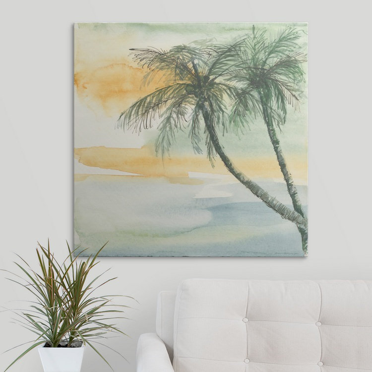 Mccarter " Island Sunset II " by Chris Paschke, 35" H x 35" W x 1.5" D, Canvas