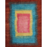 Contemporary One-of-a-Kind Rectangle 9' X 12'1" Hand Knotted Area Rug