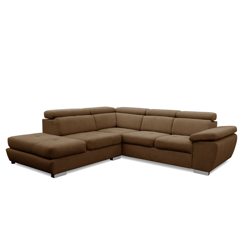 Holli 5 Seater Sofa Bed, Brown, Left