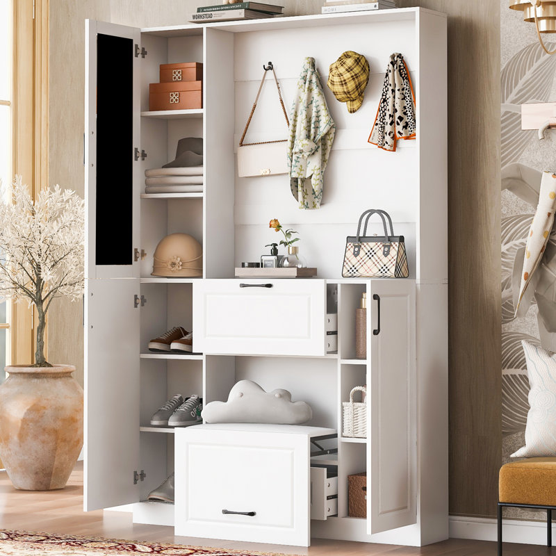51'' Wide Hall Tree With Pull-Out Seat