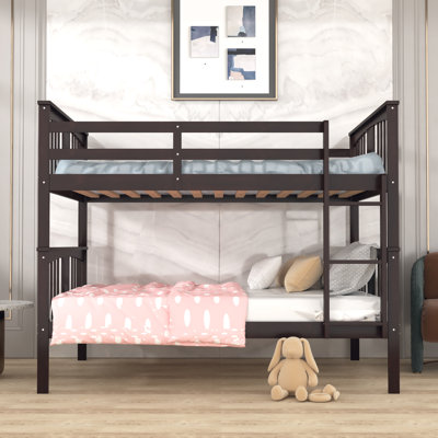 Lit superposé double avec échelle pour chambre à coucher