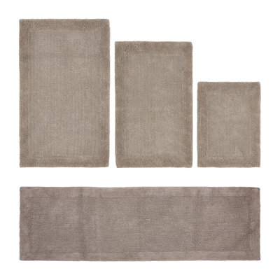 Edge 100% Cotton Tufted Premium 4 Piece Bath Rug Set Machine Washable Reversible Ultra Soft & Absorbent Bathroom Rugs