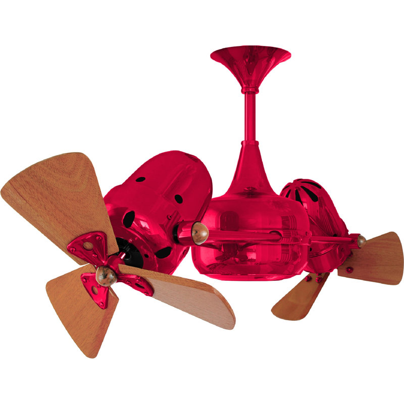 36" Duplo-Dinamico 3 Blade Ceiling Fan, Rubi