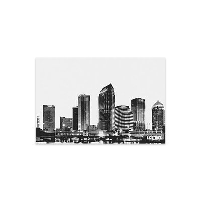 " Tampa Black And White Skyline "