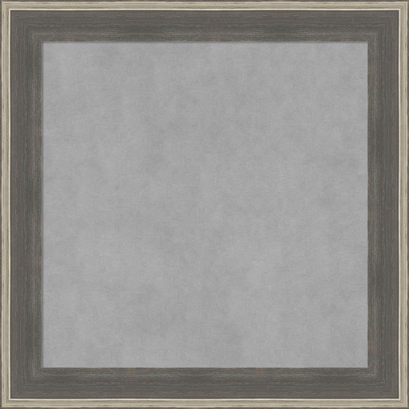 Tableau magnétique encadré gris argenté Cottage - Tableau magnétique, tableau d'organisation, H 25 po x l 25 po