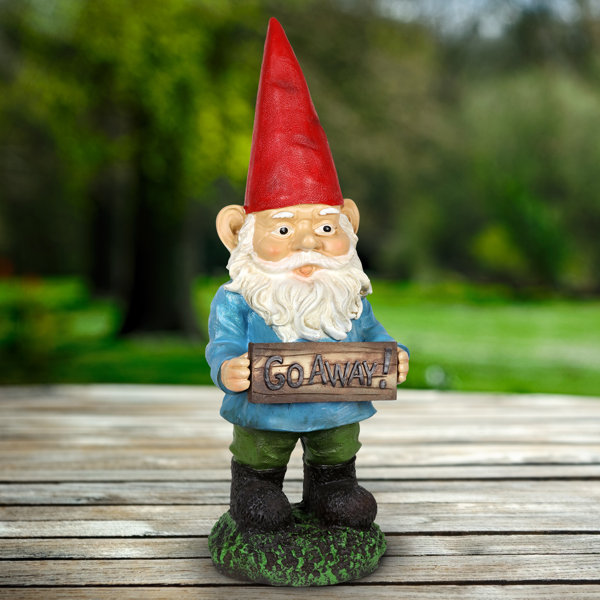 Exhart Go Away Gilbert Gnome Statue 13 Inch Reviews Wayfair