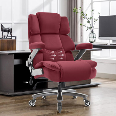 Wayfair Nagib Big And Tall Fabric Ergonomic Office Chair With Adjustable Armrest And Lumbar Support