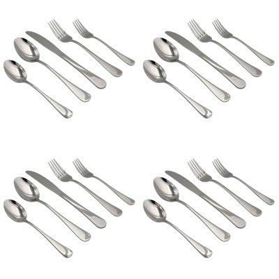 Luly Reflective 40-Piece Colored Stainless Steel Flatware Set