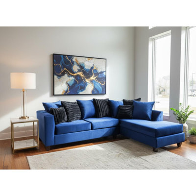 Kora Blue 2-Piece RAF Sectional