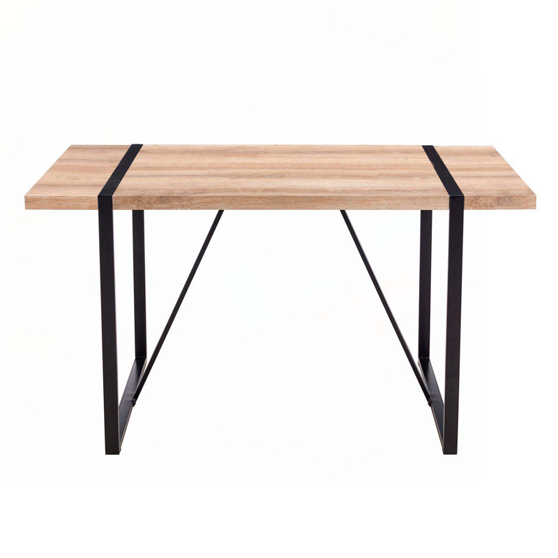 Dining Tables Dining Table, Black, Rustic Brown, 29.9"H x 55.1"L x 31.4"W