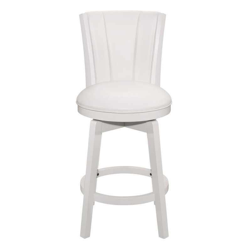 Tabouret de bar pivotant en bois Aniyan, Tabouret de comptoir (siège d'une hauteur de 27 p