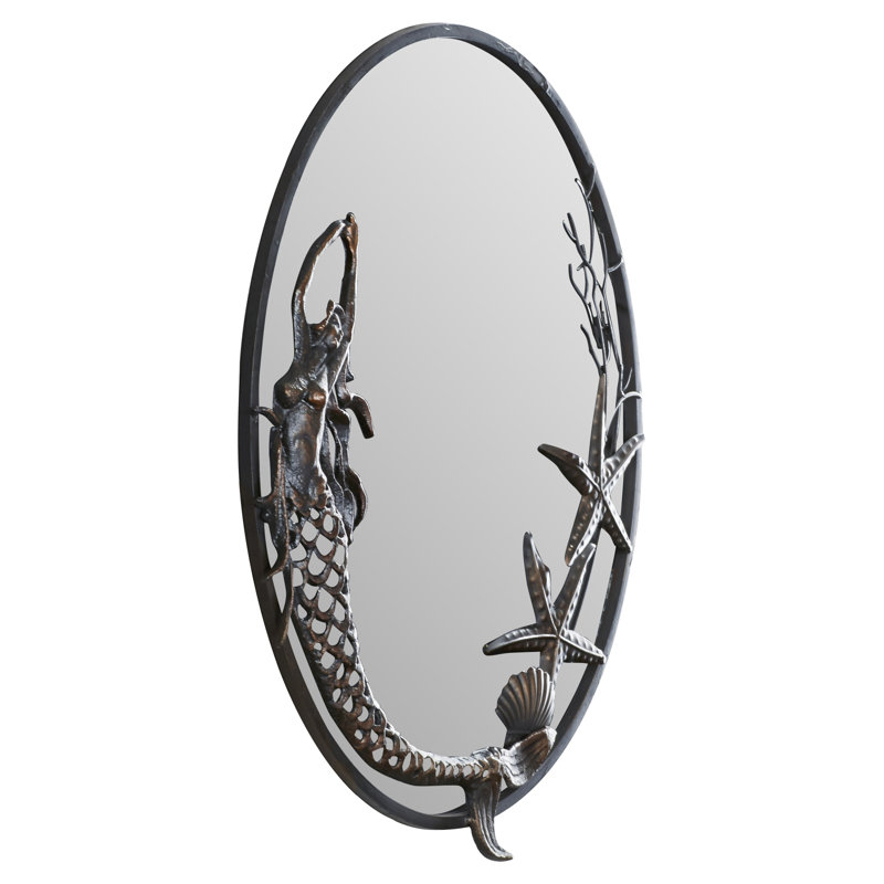 Iron Frame Round Mirror