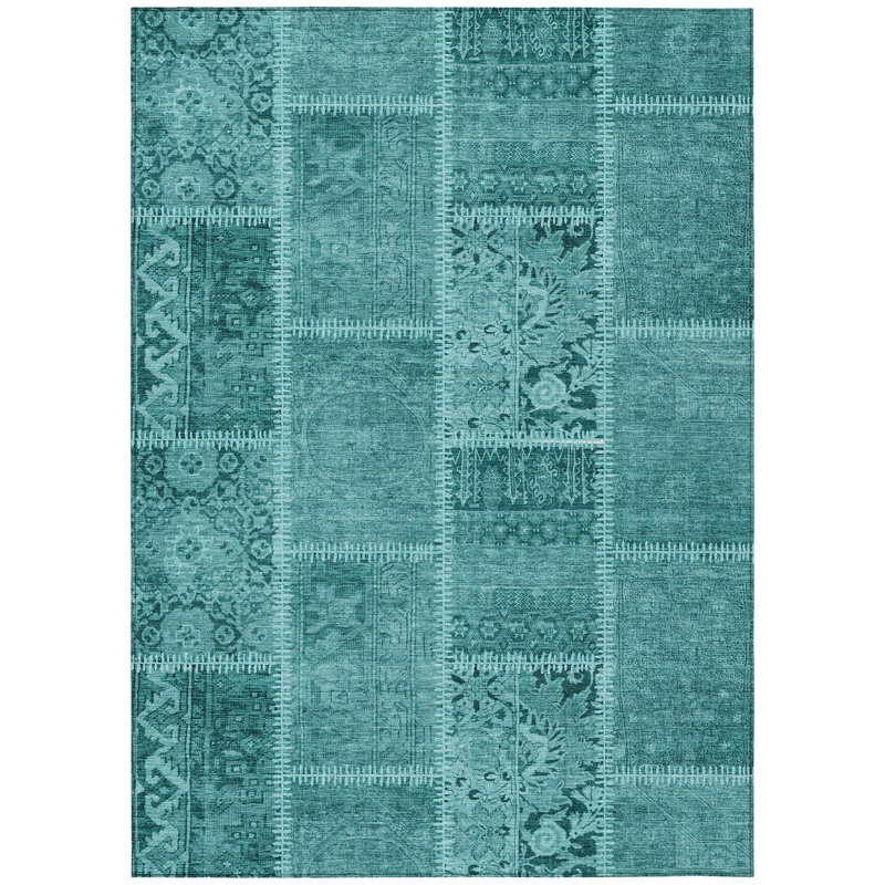 Patchwork Indoor / Outdoor Rug, Rectangle 9' x 12'