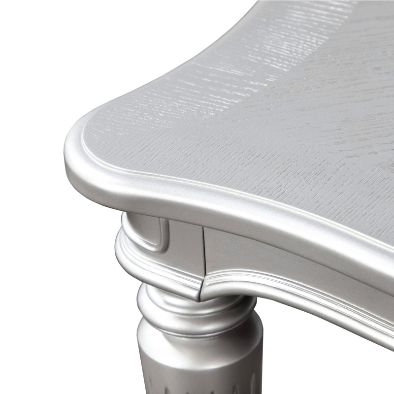 Seabliss Dining Table Set, Silver, 7 Pieces: Table, 6 Chairs