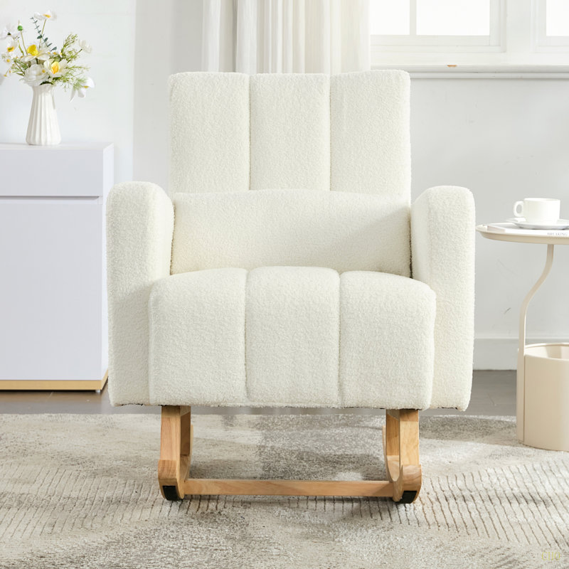 Chaise berçante décorative avec coussin, confort ultime pour votre maison, velours en peluche