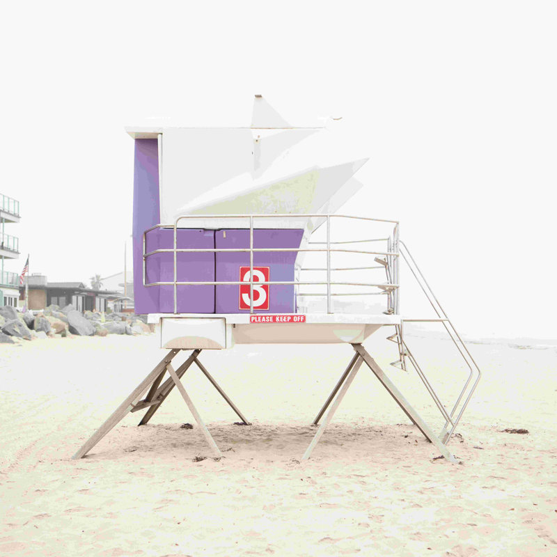 Tour mauve - photographie, H 30 po x l 30 po, Non, Toile tendue