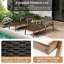 Ensemble de chaises longues d'extérieur George Oliver avec accoudoirs et dossier à 4 niveaux pour piscine