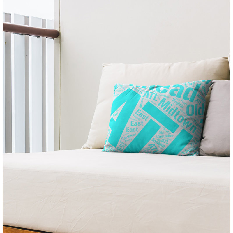 Coussin lombaire intérieur/extérieur atlanta, Cyan, Non