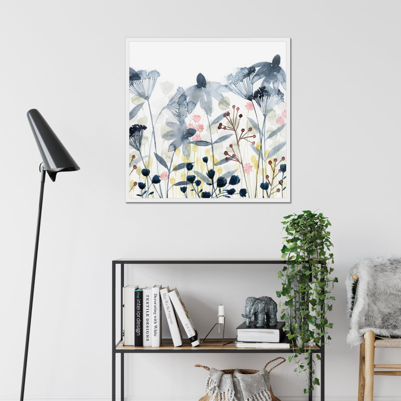 Layered Gardens II by Grace Popp - Painting, 95cm H x 95cm W, White Framed Paper Print