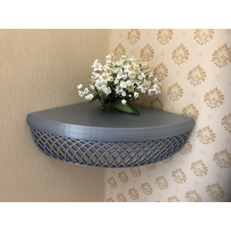 Gilbertville Triangle Plastic / Acrylic Corner Shelf, Grey