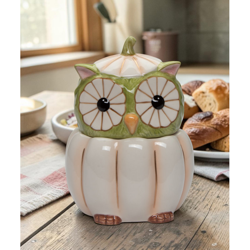 Zahavi Ceramic / Porcelain Jar, White/Green