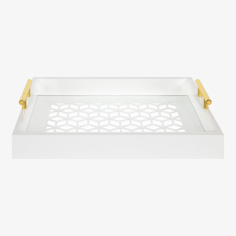 Plateau de service Magalia, Blanc, L 16,5 po x P 12,25 po