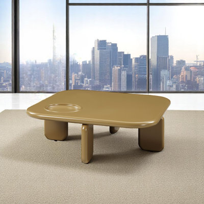 Joane Coffee Table, Unique Leg Structure, High Gloss, Modern Design, Built-In Tray by Wade Logan