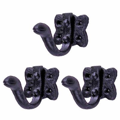 Wrought Iron Single Wall Mounted Robe Hook