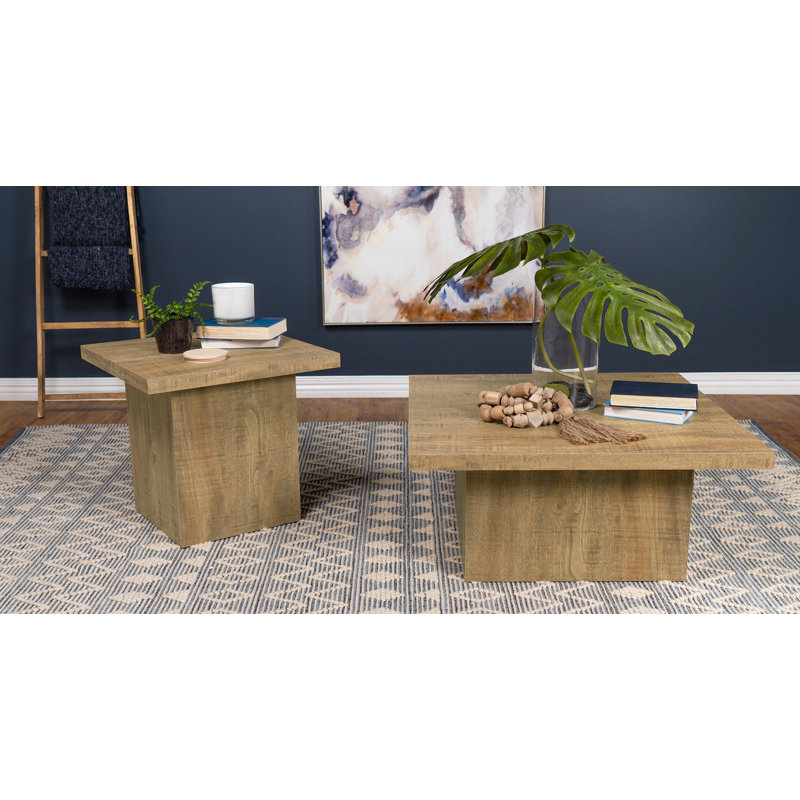 Coaster Furniture Devar Square Engineered Wood End Table Mango Brown