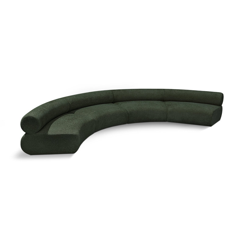 Canapé modulaire rembourré 183 po Bale, Tissu chenille vert