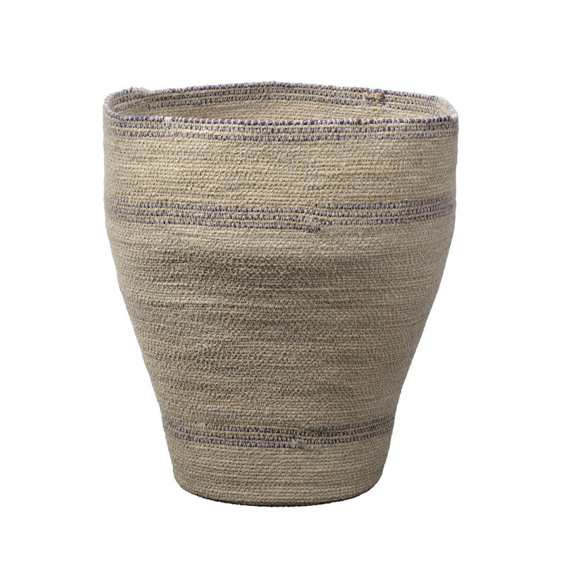 Trophy Seagrass Decorative Basket, Blue, Blue