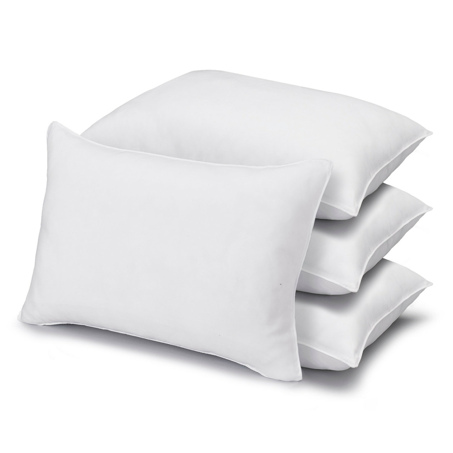 SUPERIOR Hypoallergenic Down Alternative Pillow Set, 4-Pack Fluffy Soft  Pillows, Bedroom Decor, Ideal for Back, Stomach, and Side Sleepers, Premium