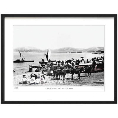 Llandudno, The Beach 1891 - Single Picture Frame Print