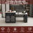 80-Inch Expandable Kitchen Island With Built-In Power Sockets For The Dining Table, With Cabinets And A 2-Drawer Mobile Storage Trolley-1981920833