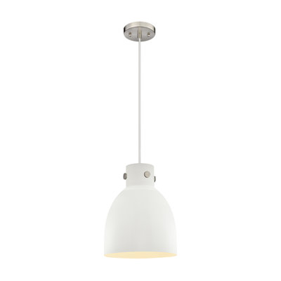 Metal Bell 1 Light Stem Hung Pendant