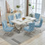 Chaise parsons rembourrée en velours capitonné Chary-216153790