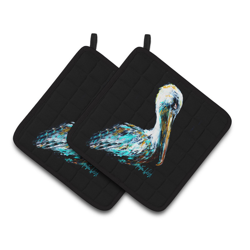 Cuisinier poignée en pelican noir caroline de trésors