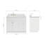 Meuble-lavabo sur pied simple 42 po avec plateau en quartz Hamlet-94003727