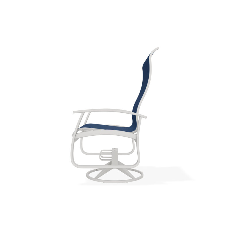 Belle Isle Outdoor Dining Chair, Cobalt 35D Sunbrella®, Snow