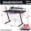 Bureau d'ordinateur avec rehausse l 47,25 po Shaia-1991694595