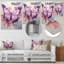 Décoration murale en métal mauve, rose, lavande et animaux-149602623