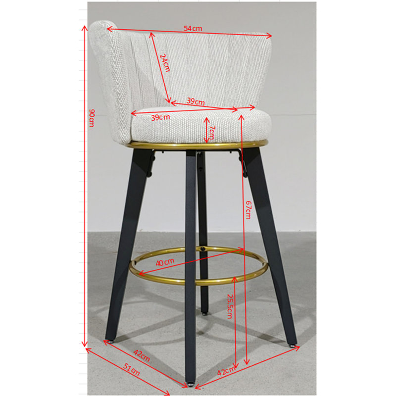 Counter Height Bar Stools Set of 2, White