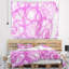 Motif rose abstrait sur fond blanc tapisserie-28497586