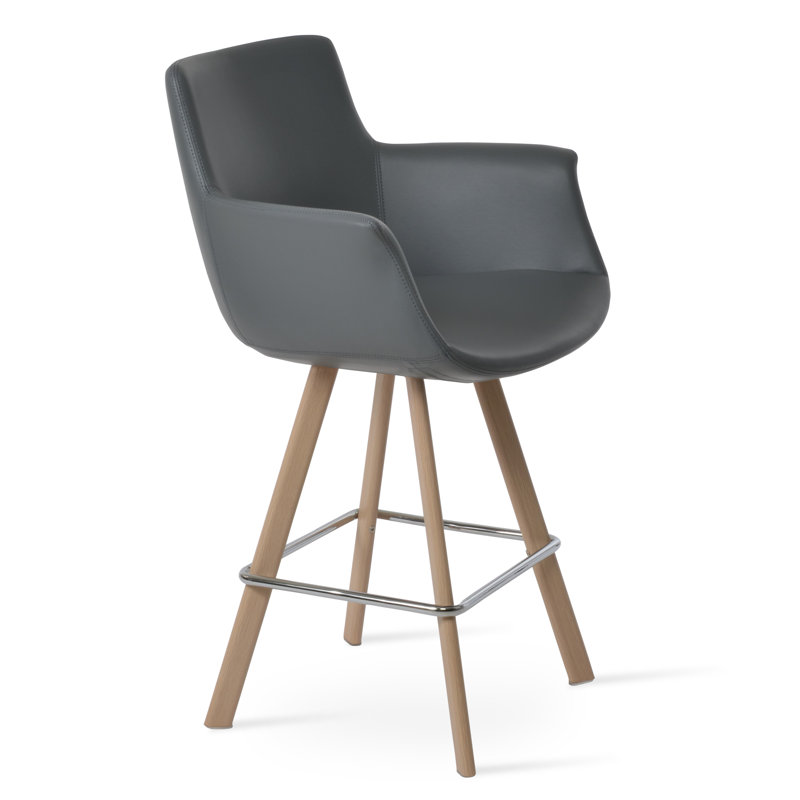 Tabouret Bottega, Tabouret de bar (siège d'une hauteur de 29 po), Naturel, Cerisier