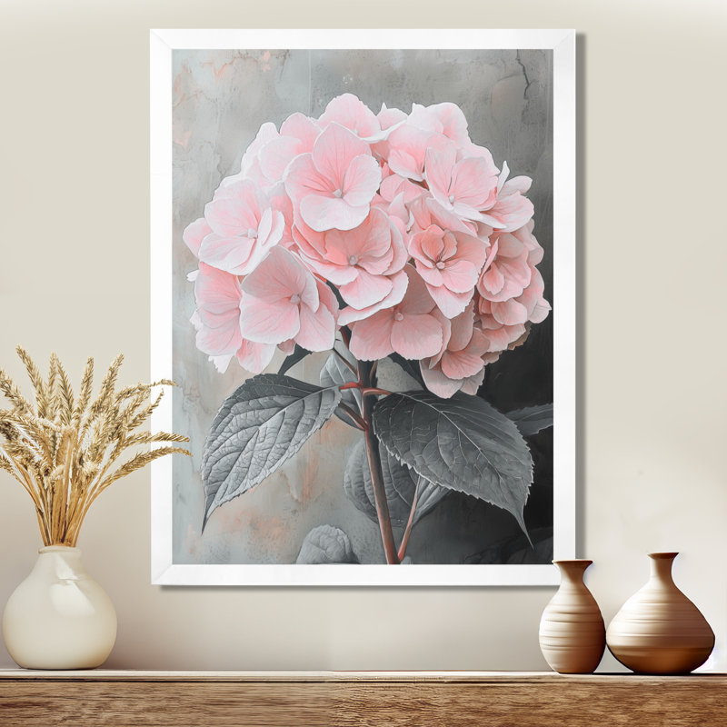 Balinas - Art mural sur toile florale, H 32 po x l 24 po, Reproduction encadrée d'une seule photo, Blanc