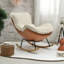 Chaise berçante moderne rembourrée-106228232