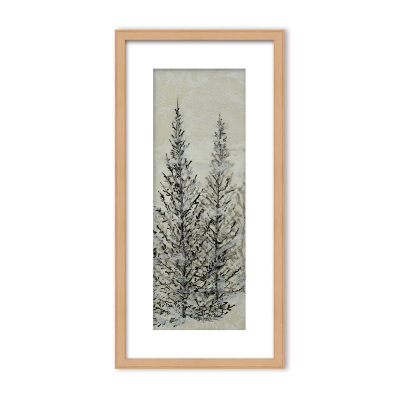 Nature Inspired "Silent Pines" Canvas Wall Art By , 48" H x 24" W x 1.125" D, Framed Print, Black