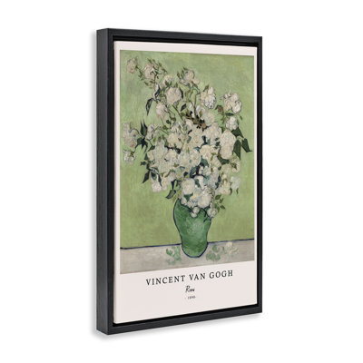 Cadre flottant Classic Roses Van Gogh, design par Vintage Hustle