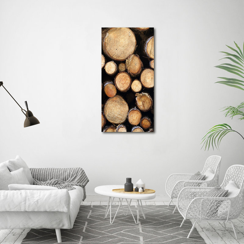 Logs Of Wood - Wrapped Canvas Print