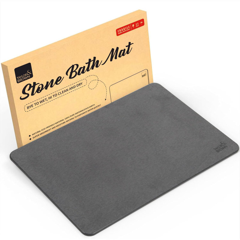 Non-Slip Bath Mat, Dark Grey